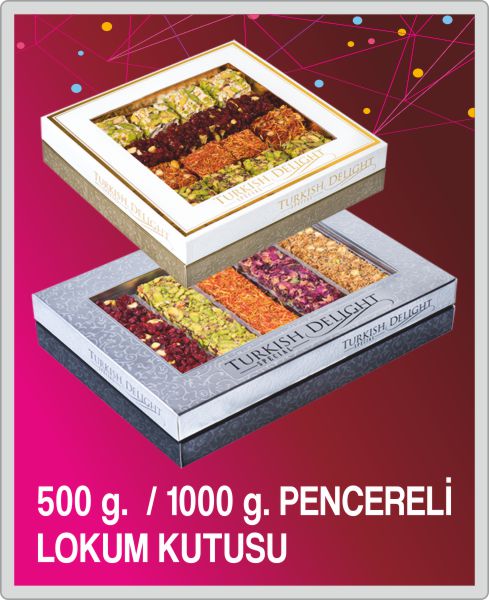 500 g./1000 g. PENCERELİ LOKUM KUTUSU